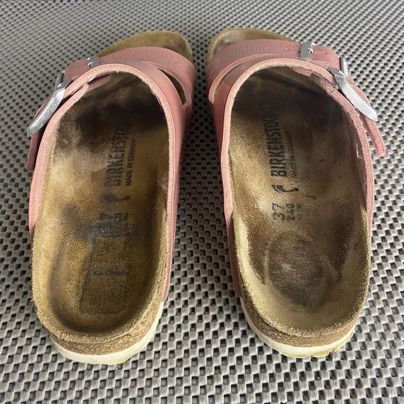 Birkenstock Arizona Sandals 37 L6 m4 Pink Adjustable Strap Made In Germany - Picture 10 of 13